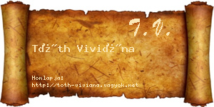 Tóth Viviána névjegykártya